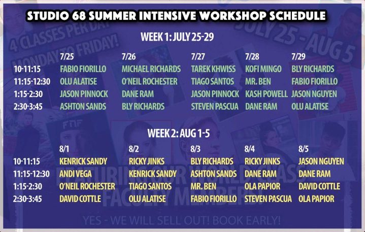 Studio68london Programa Summer Intensive